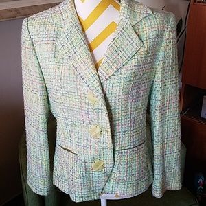 Blazer by Enrico Baldini with flower buttons